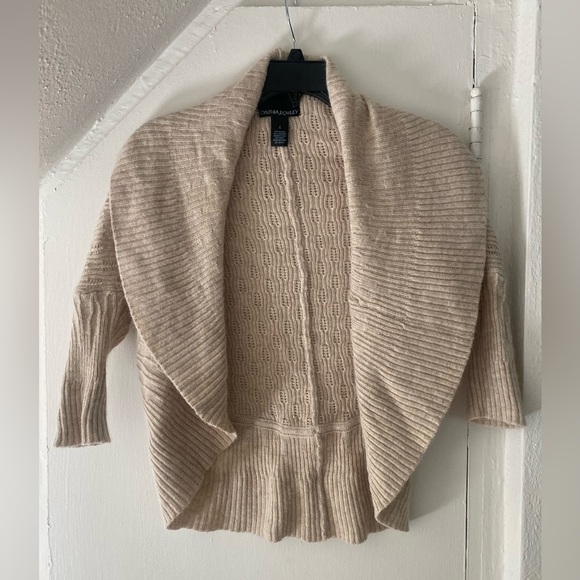Cynthia Rowley Angora Blend Oatmeal Cardigan Sweater Size Small - Picture 1 of 4